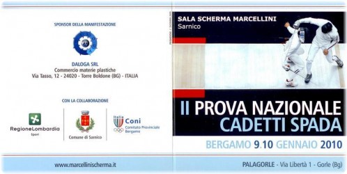II prova nazionale cadetti spada